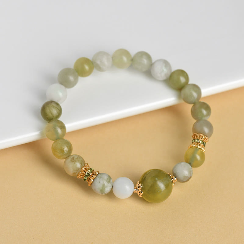 Green Grape Color Jade Abundance Bracelet - Image 5