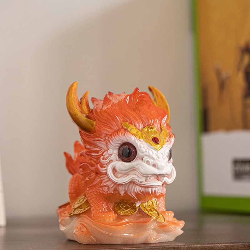 Color Changing Small Kirin Resin Tea Pet Home Figurine Decoration - Image 4