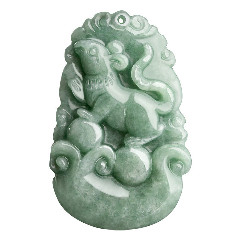 Natural Green Jade 12 Chinese Zodiac Luck Prosperity Necklace Pendant - Image 11