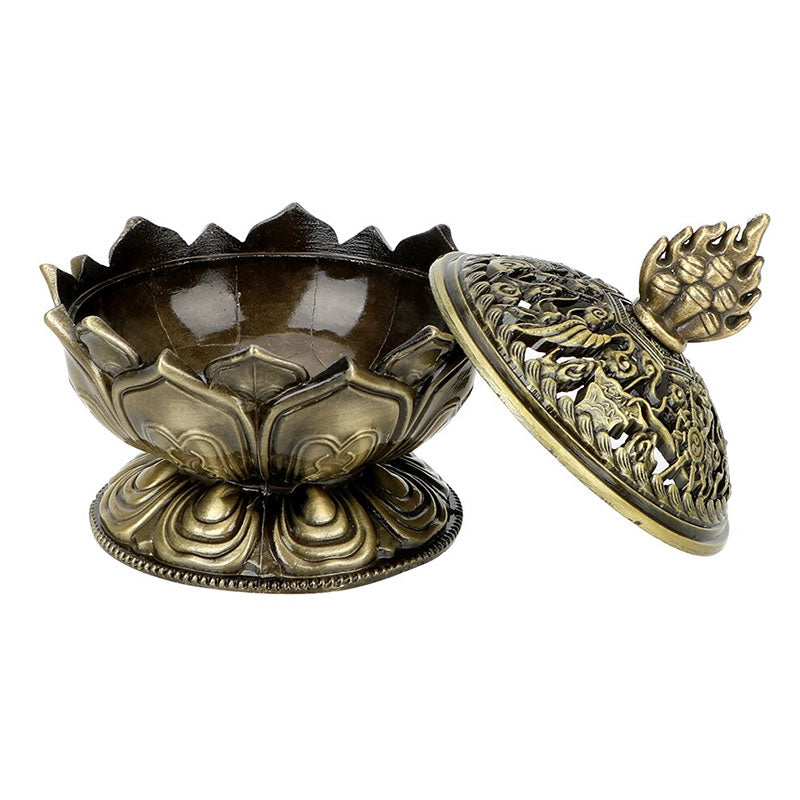 Tibetan Lotus Shaped Purify Incense Burner - Image 16