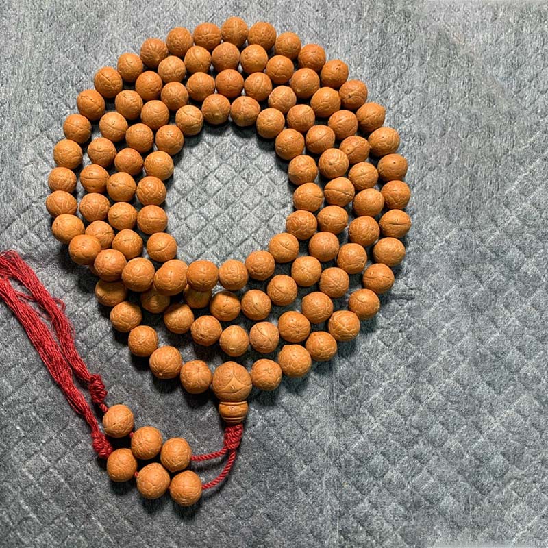 108 Mala Beads Nepal Bodhi Seed Luck Wealth Tassel Bracelet - Image 6