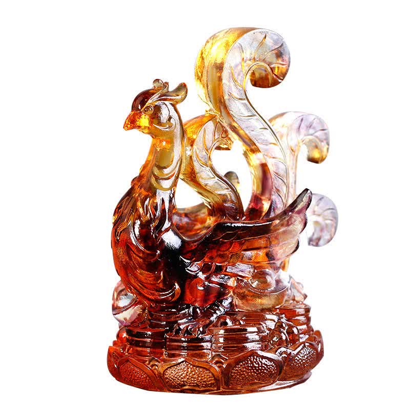 Feng Shui Four Symbols Azure Dragon Handmade Liuli Crystal Art Piece Home Office Decoration - Image 12