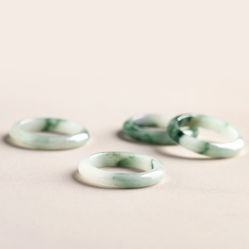 Natural Green Jade Luck Abundance Ring - Image 8