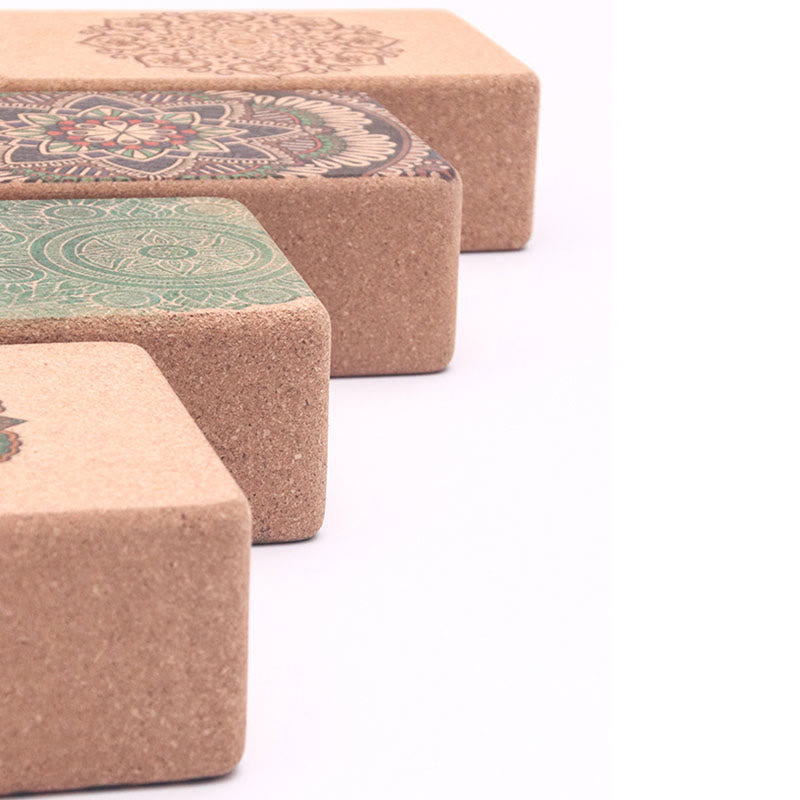 Tibetan Mandala Mindful Yoga Cork Block - Image 8