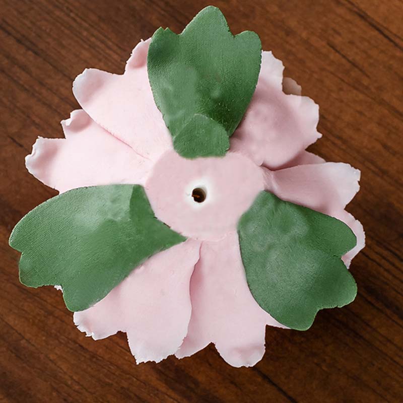 Tibetan Lotus Blessing Ceramic Stick Incense Burner Decoration - Image 7