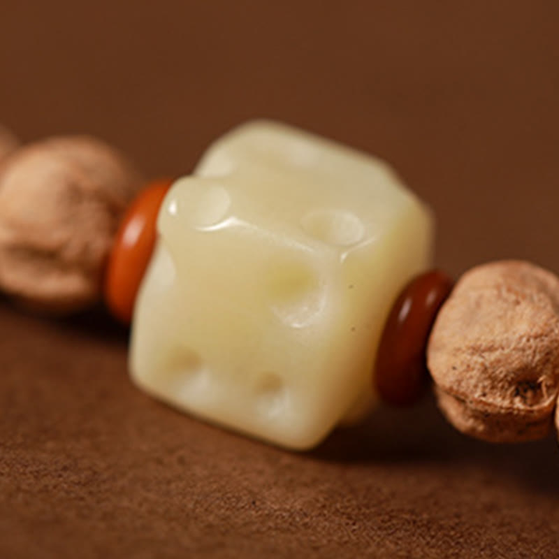 108 Beads Bodhi Seed Red Agate Deer Head Wisdom Mala Bracelet - Image 12