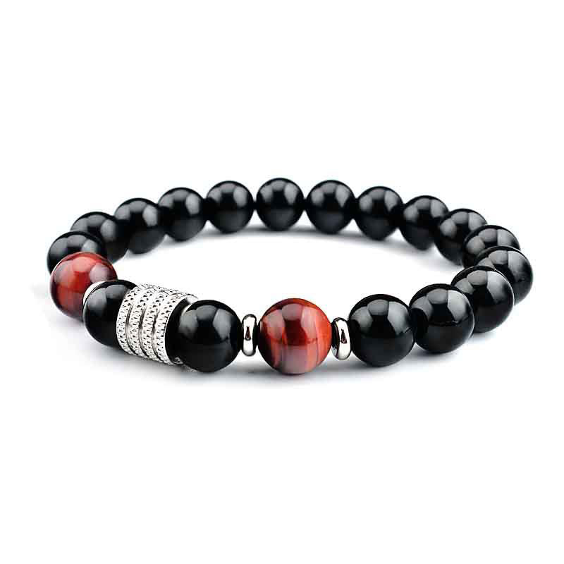 Natural Black Obsidian Tiger Eye Strength Fulfillment Bracelet - Image 10