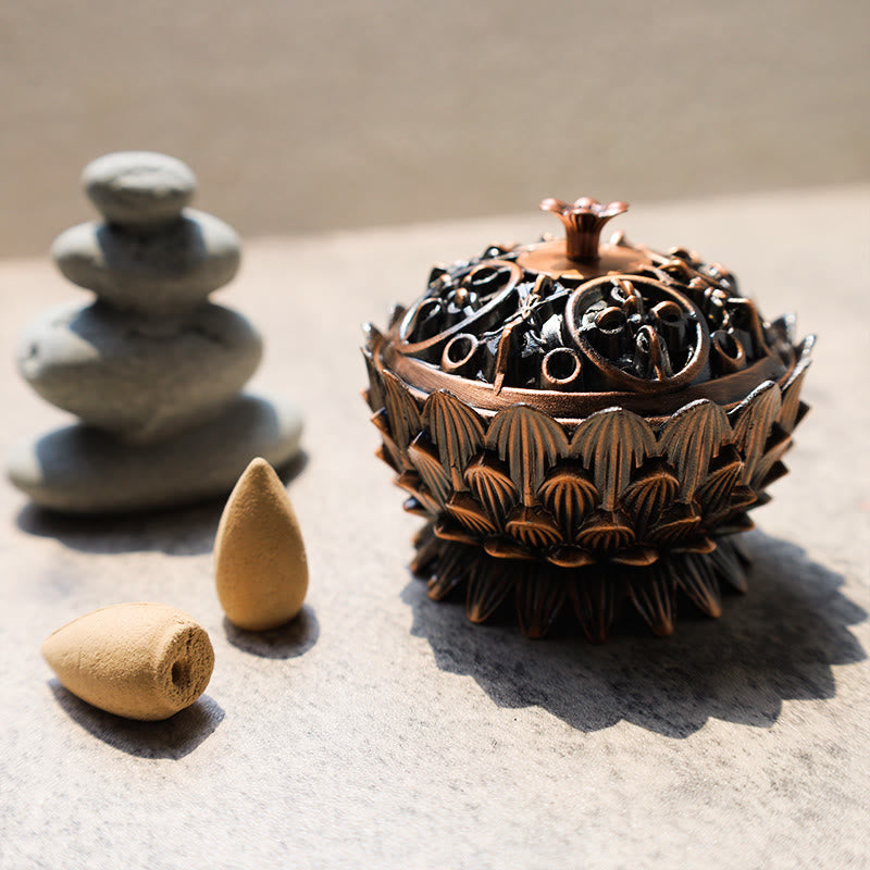 Tibetan Lotus Shaped Purify Incense Burner