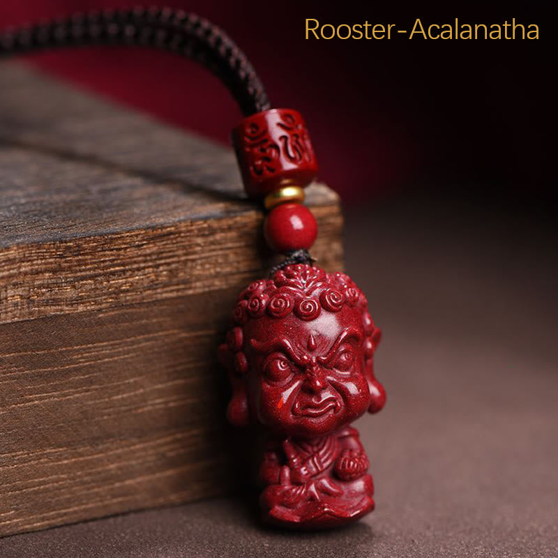 Chinese Zodiac Natal Buddha Natural Cinnabar Amulet Keep Away Evil Spirits Necklace Pendant - Image 19