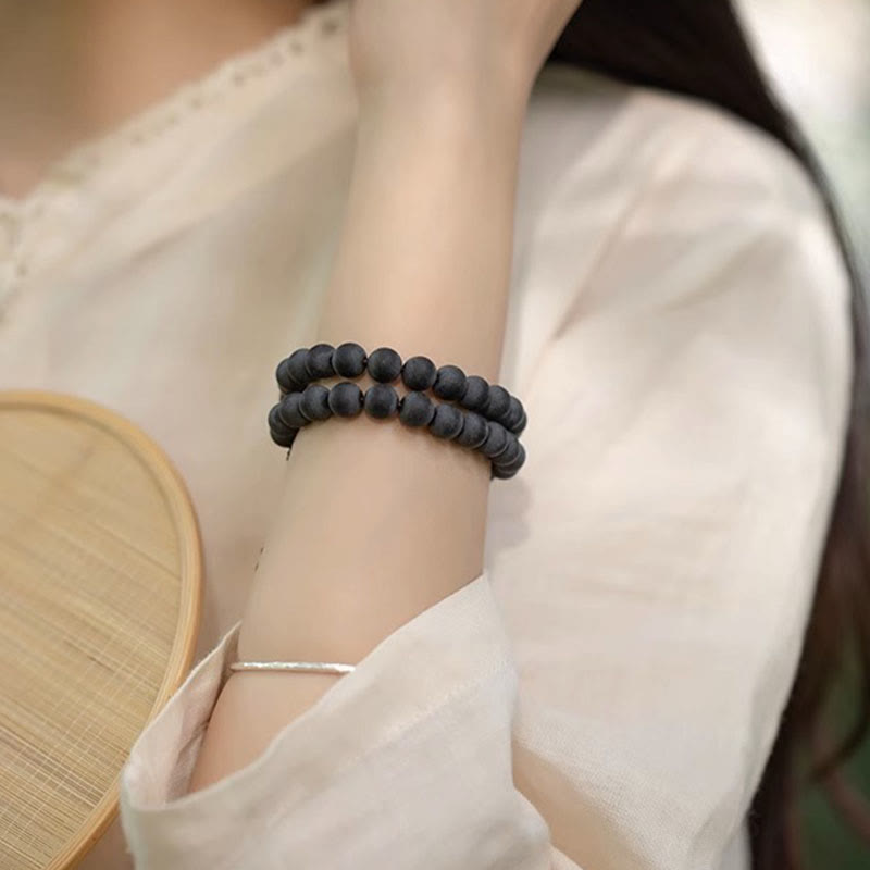 Tibetan Double Layer Cypress Bodhi Lotus Healing Bracelet - Image 6