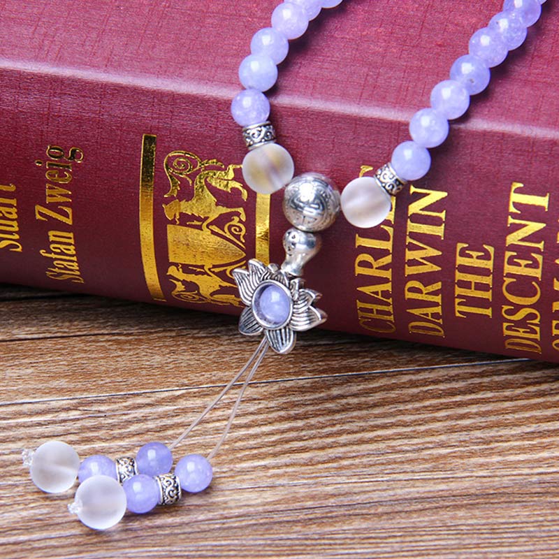 Purple Jasper Bead Strength Bracelet Mala - Image 4