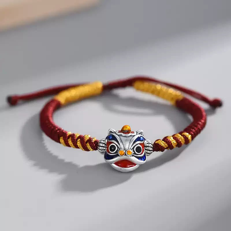 Handmade Dancing Lion Luck Braided String Bracelet - Image 9