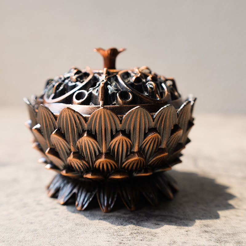 Tibetan Lotus Shaped Purify Incense Burner - Image 3