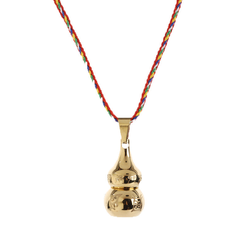 Tibetan Yin Yang Symbol Gourd Harmony Titanium Steel Necklace Pendant - Image 4