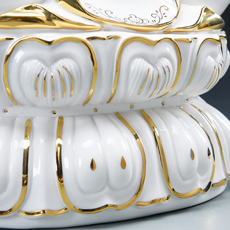 Chenrezig Bodhisattva Avalokitesvara Success Ceramic Statue Home Decoration - Image 10