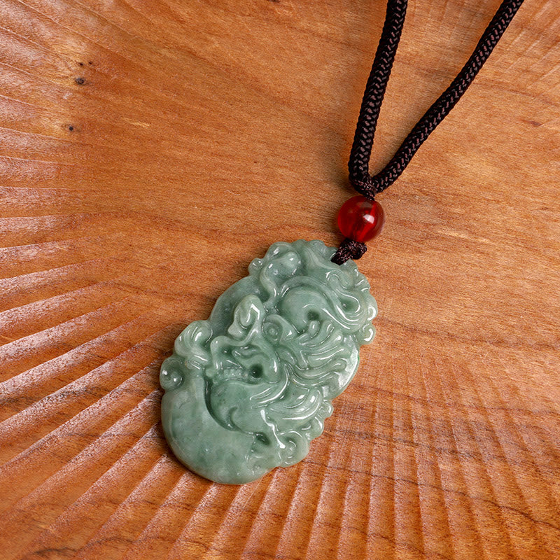 Natural Jade 12 Chinese Zodiac Prosperity Necklace Pendant - Image 3