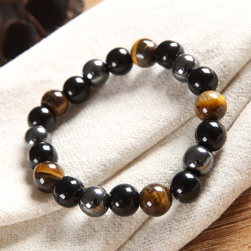 Tibetan Tiger's Eye Bracelet Necklace Set - Image 6
