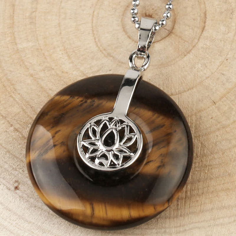 Various Crystal Amethyst Pink Crystal Lotus Healing Necklace Pendant - Image 28