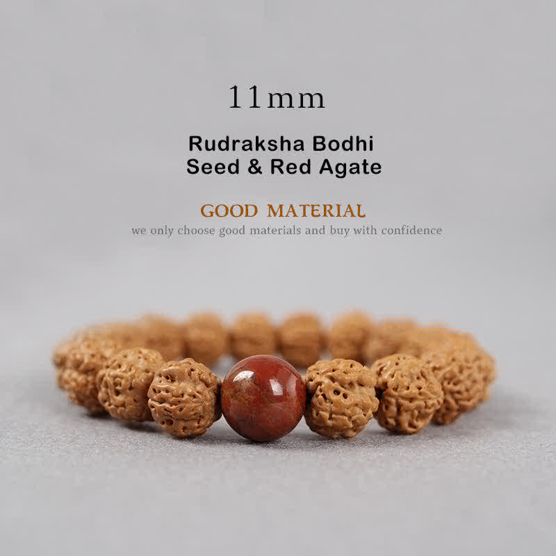 Tibet Rudraksha Bodhi Seed Dzi Bead Amber Turquoise Wealth Bracelet - Image 21