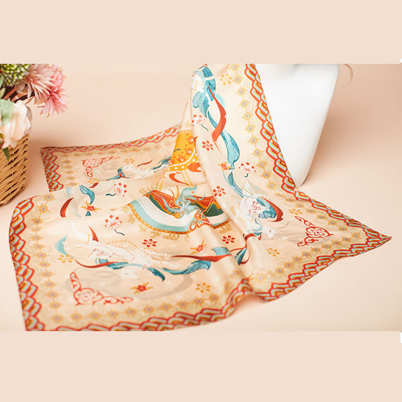 Dunhuang Riyue Mountain 100% Mulberry Silk Scarf Dunhuang Shawl - Image 16