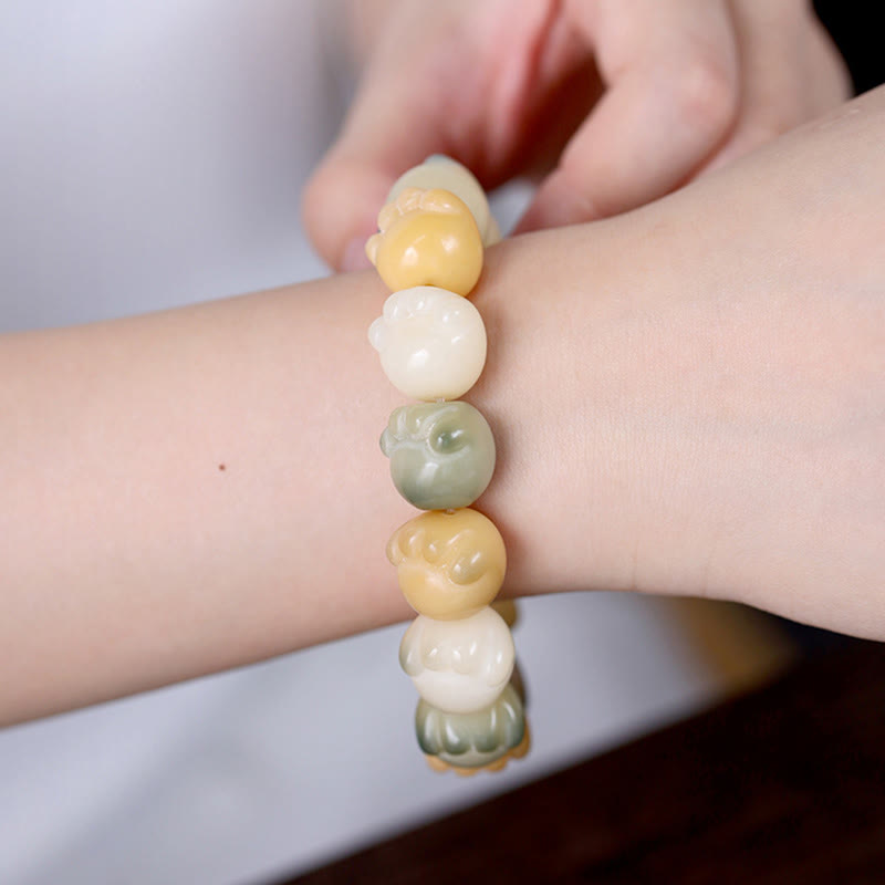 Multilayered Bodhi Seed Cute Cat Paw Calm Harmony Bracelet - Image 7
