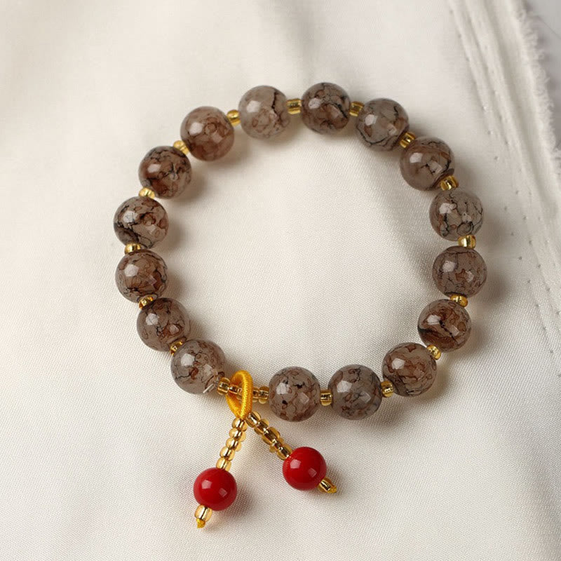 Liuli Glass Bead Blessing Harmony Bracelet - Image 6