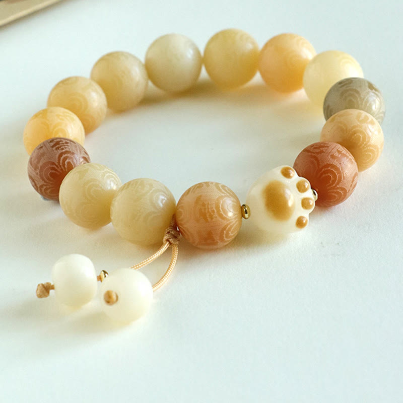 Bodhi Seed Om Mani Padme Hum Carved Harmony Bracelet - Image 11