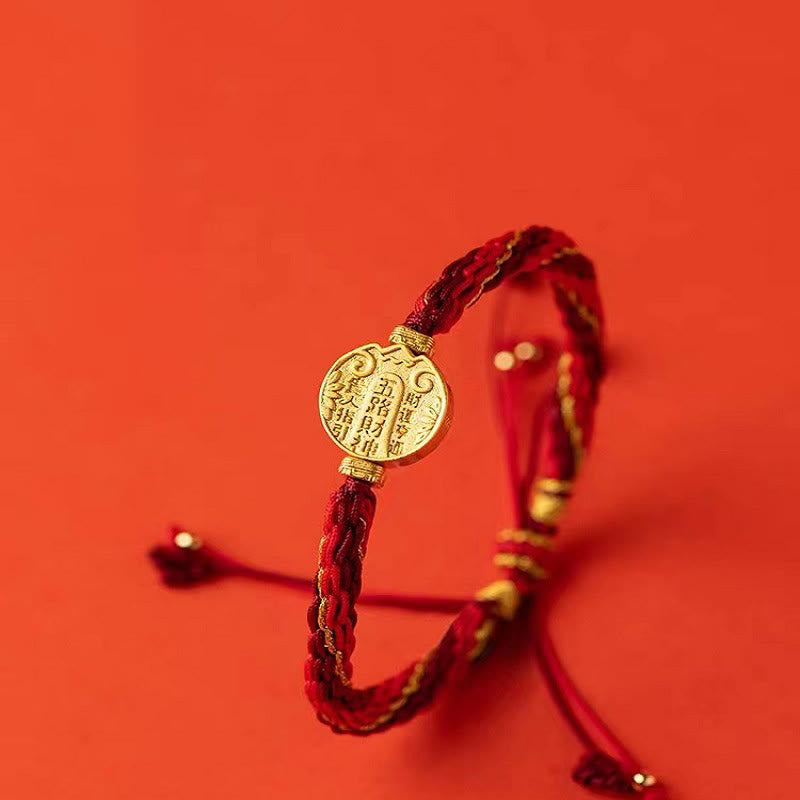 Five Directions Gods of Wealth Handmade Reincarnation Knot Protection String Braid Bracelet - Image 6