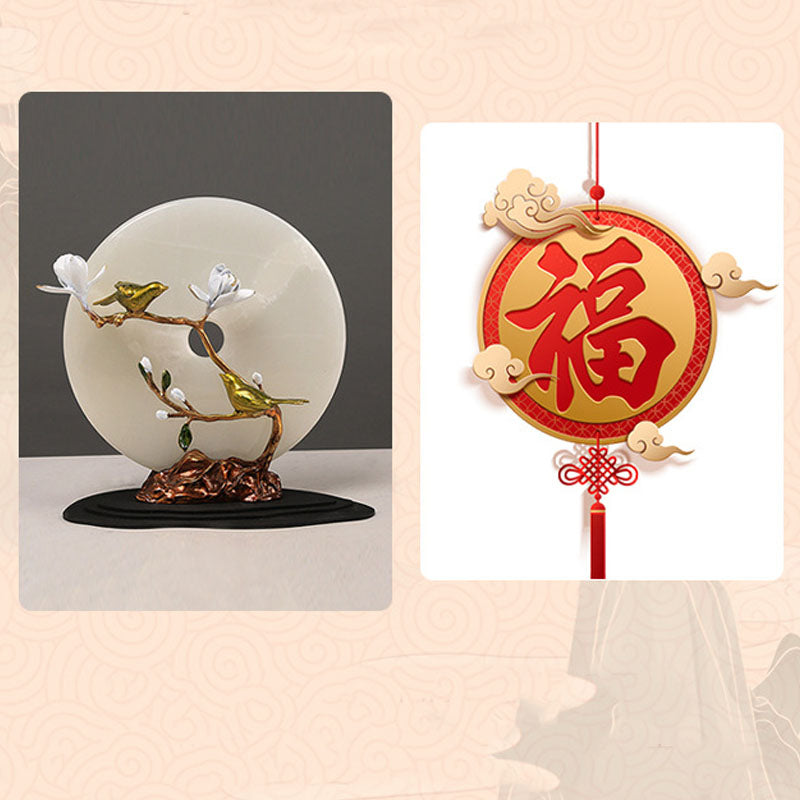 925 Sterling Silver Hetian Jade Peace Buckle Fu Character Charm Abundance Bracelet - Image 10