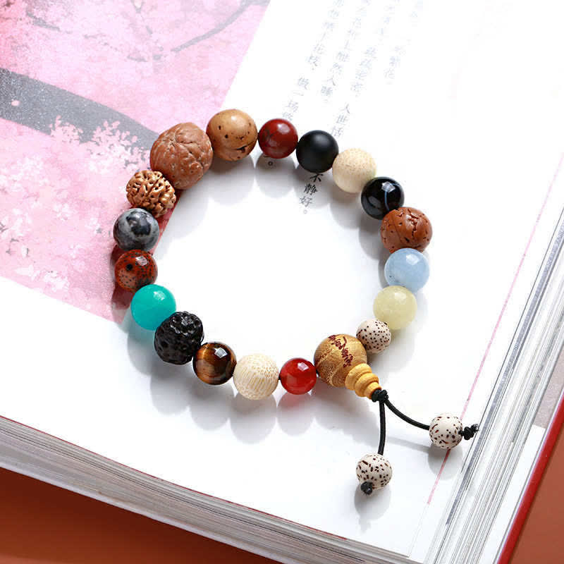 Bodhi Seed Agate Wisdom Harmony Wrist Mala Bracelet