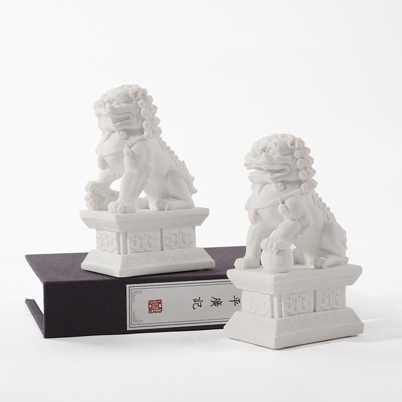 2Pcs Lion Statue Courage Strength Resin Home Office Decoration - Image 5