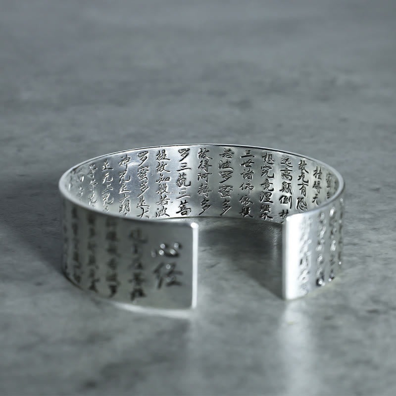 Tibetan Lotus White Copper Luck Bracelet - Image 8