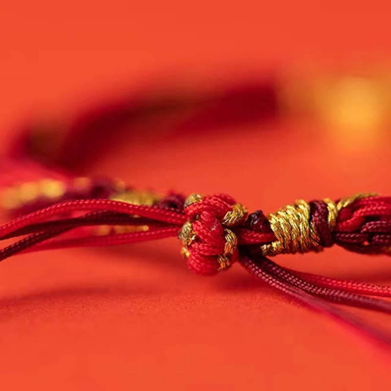 Five Directions Gods of Wealth Handmade Reincarnation Knot Protection String Braid Bracelet - Image 8