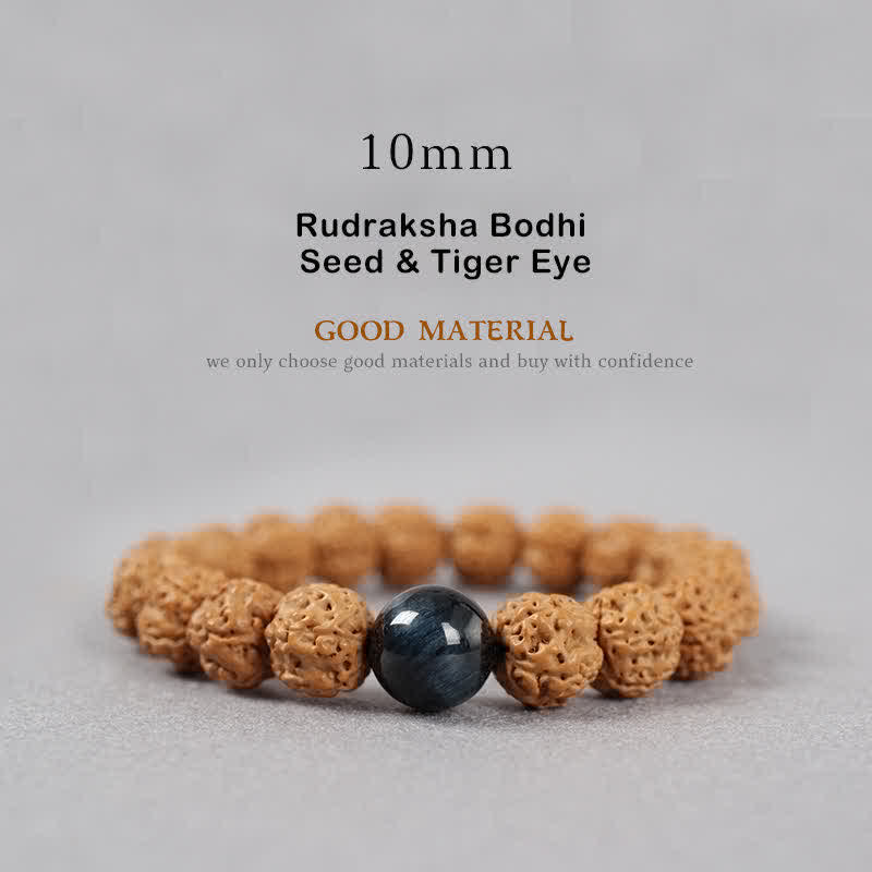 Tibet Rudraksha Bodhi Seed Dzi Bead Amber Turquoise Wealth Bracelet - Image 16