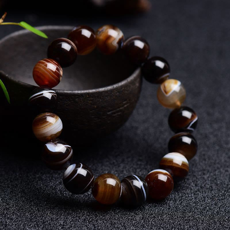 Tibetan Sardonyx Happiness Positive Bracelet