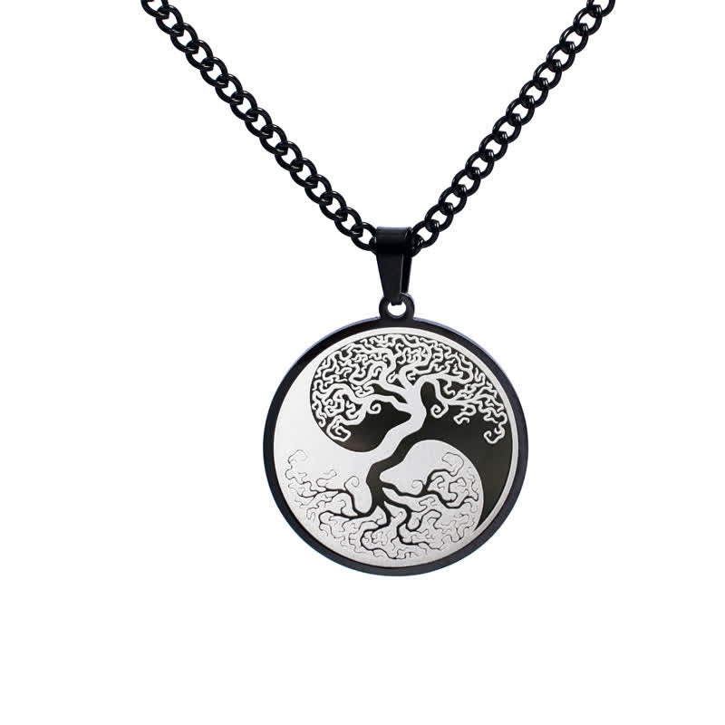 The Tree of Life Titanium Steel Connection Necklace Pendant - Image 3