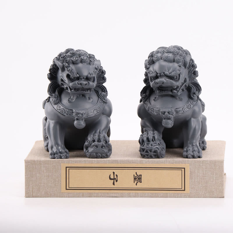 2Pcs Lion Statue Courage Strength Resin Home Office Decoration - Image 11