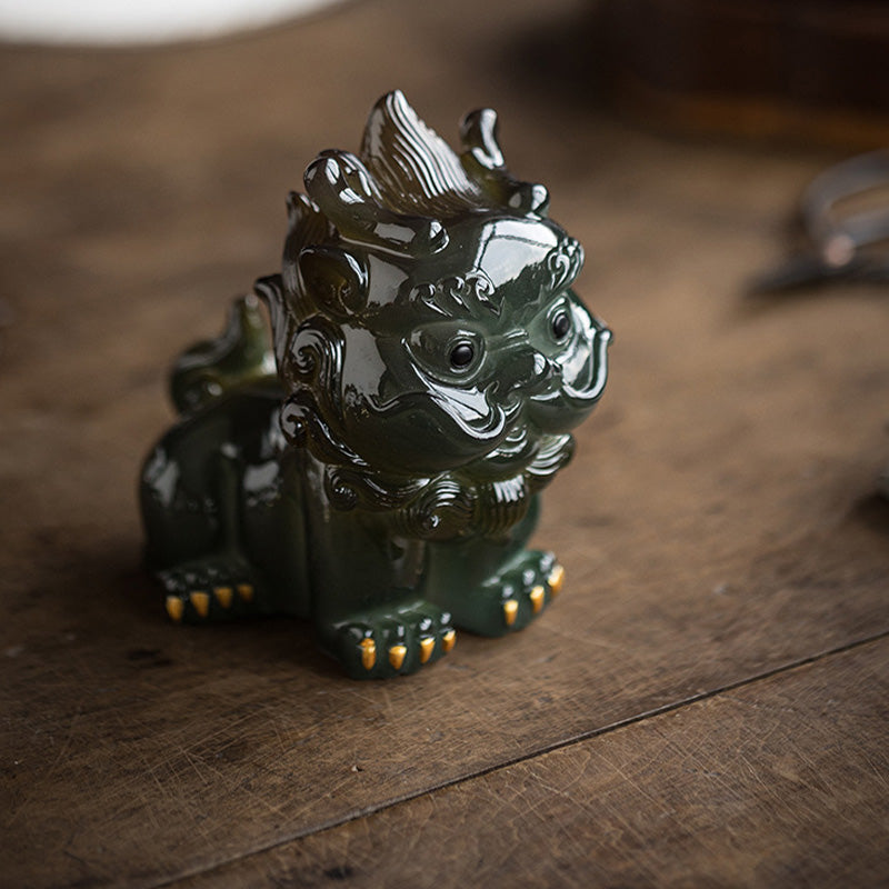 Color Changing Small PiXiu Resin Tea Pet Wealth Home Figurine Decoration - Image 17
