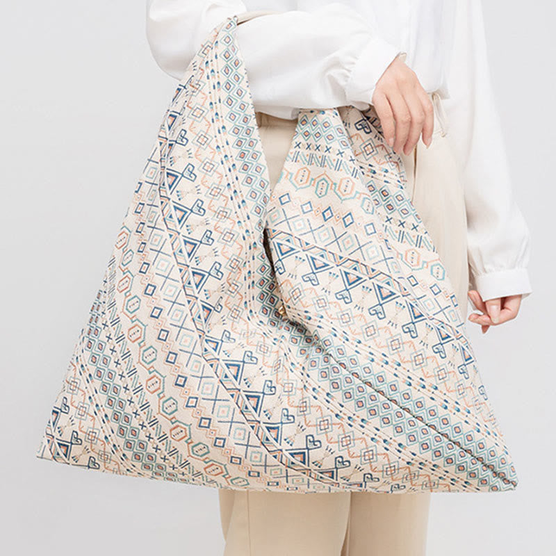 Geometry Tiger Flowers Leopard Stripes Print Underarm Triangle Shoulder Bag - Image 23