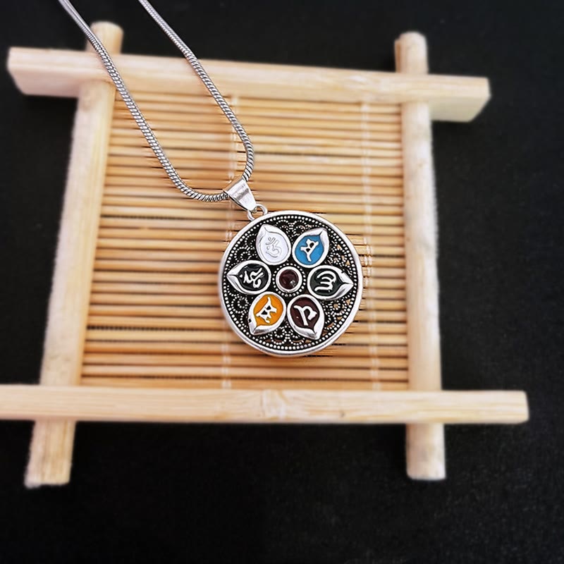 Tibetan Om Mani Padme Hum Purity Necklace Pendant - Image 5