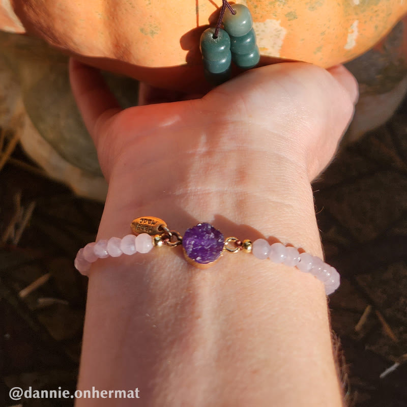 Natural Crystal Charm Lucky Healing Bracelet - Image 4