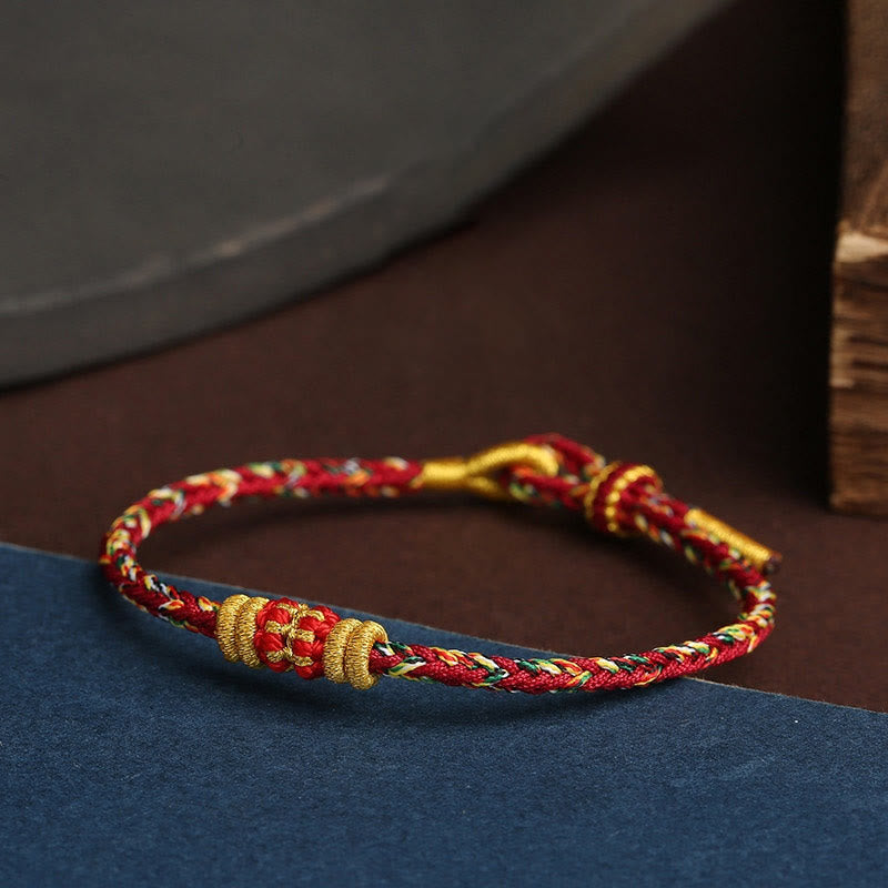 Handmade Colorful Rope King Kong Knot Braided Luck Bracelet - Image 5