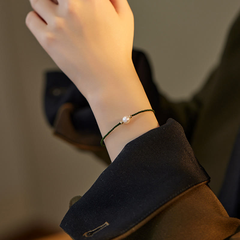 Natural Pearl Bead Luck Braid String Bracelet - Image 11