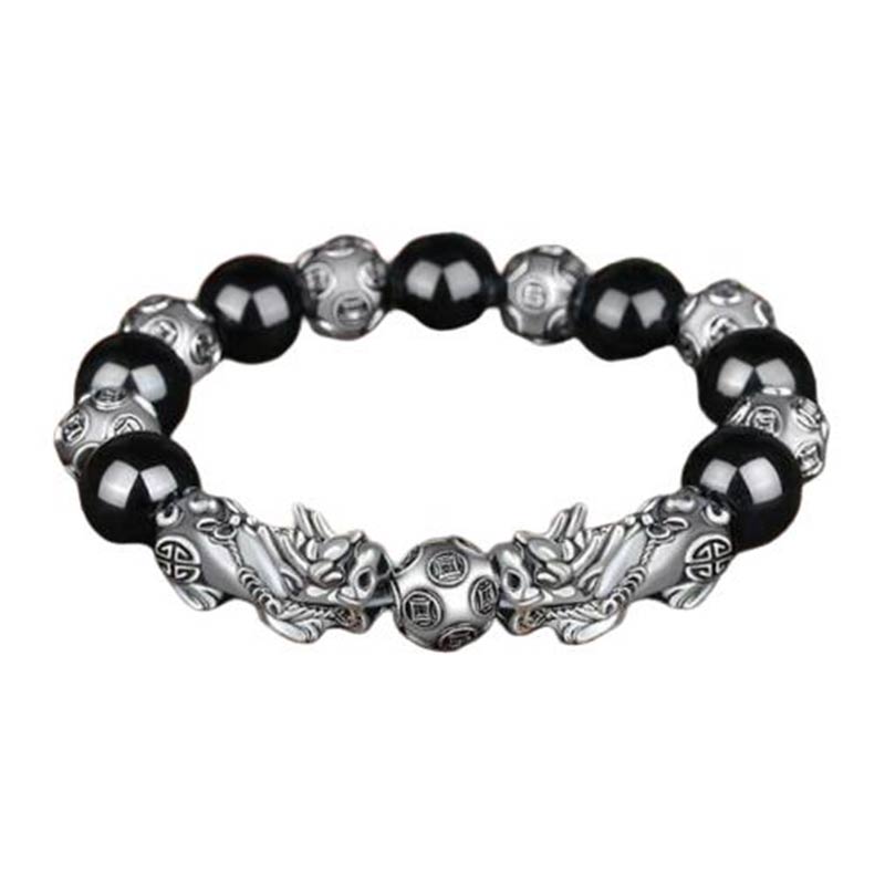 Tibetan FengShui PiXiu Obsidian Bracelet