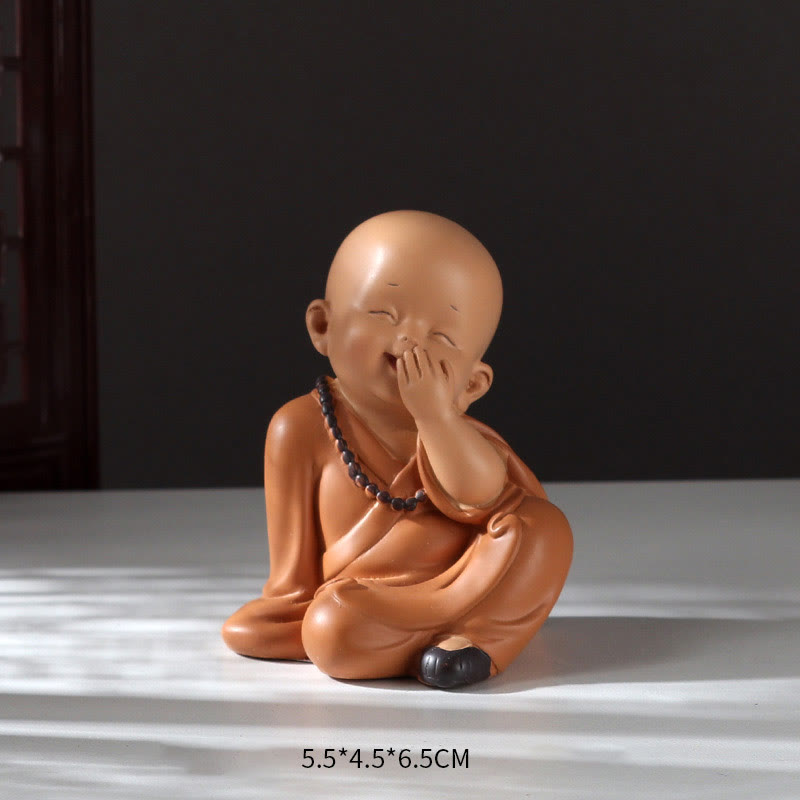 Small Mini Meditation Praying Monk Serenity Resin Home Decoration - Image 13