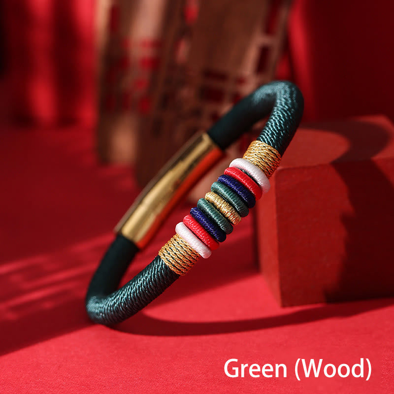 Tibetan Handmade Colorful King Kong Knot Five Elements Luck Braid String Bracelet - Image 13