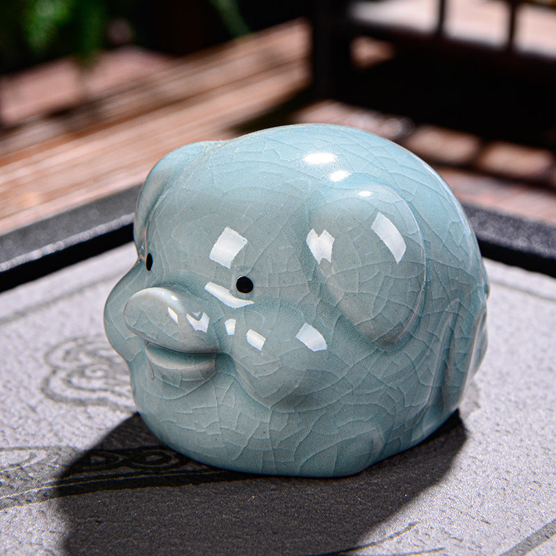 Chinese Zodiac Wealth Ceramic Tea Pet Home Figurine Decoration - Image 27