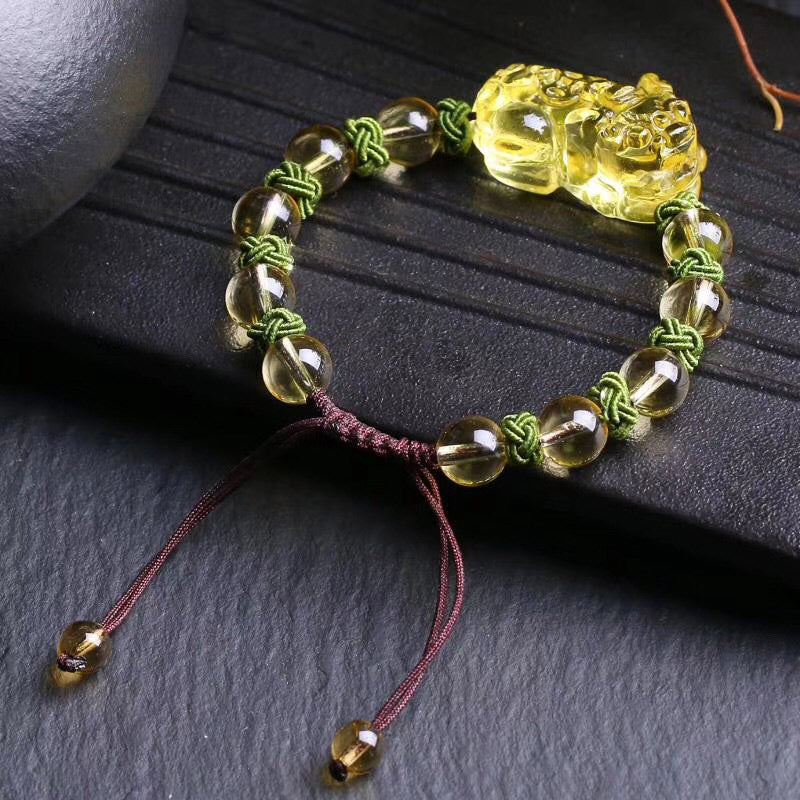 Natural Citrine Pixiu Wealth Protection Bracelet - Image 4