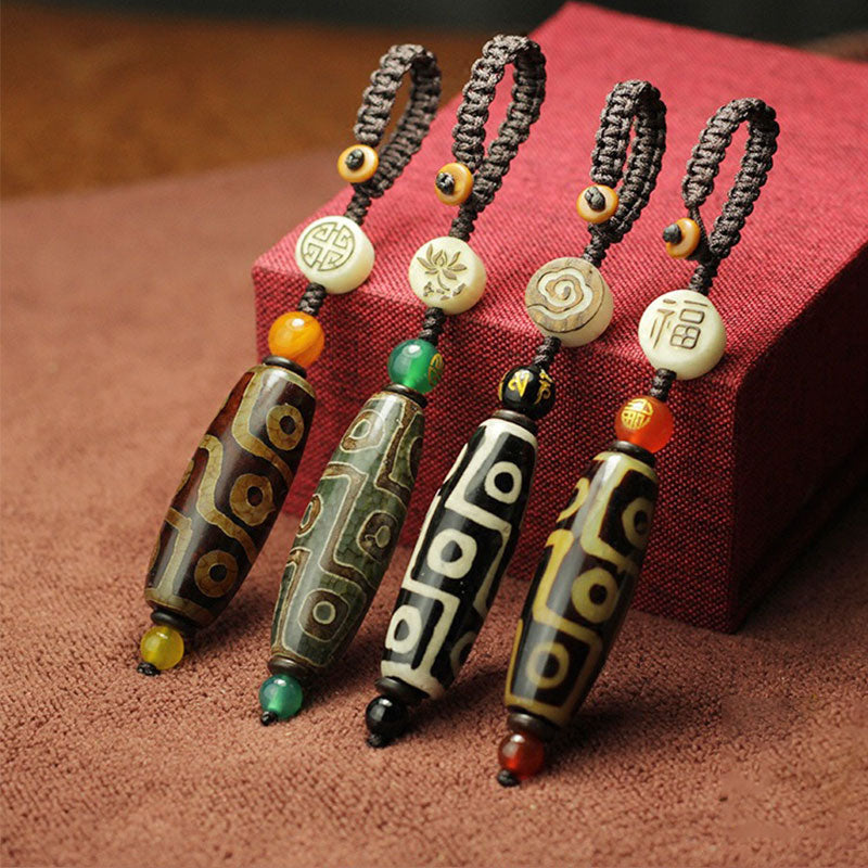 Tibetan Nine-Eye Dzi Bead Wealth Decoration