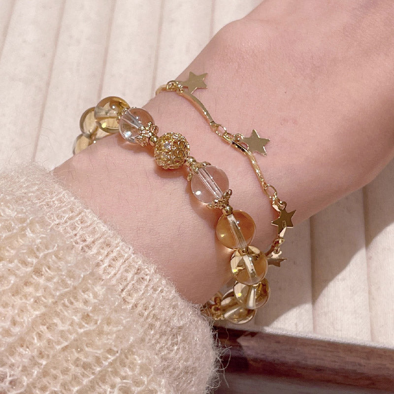 Citrine Moonstone Butterfly Charm Prosperity Protection Bracelet - Image 8